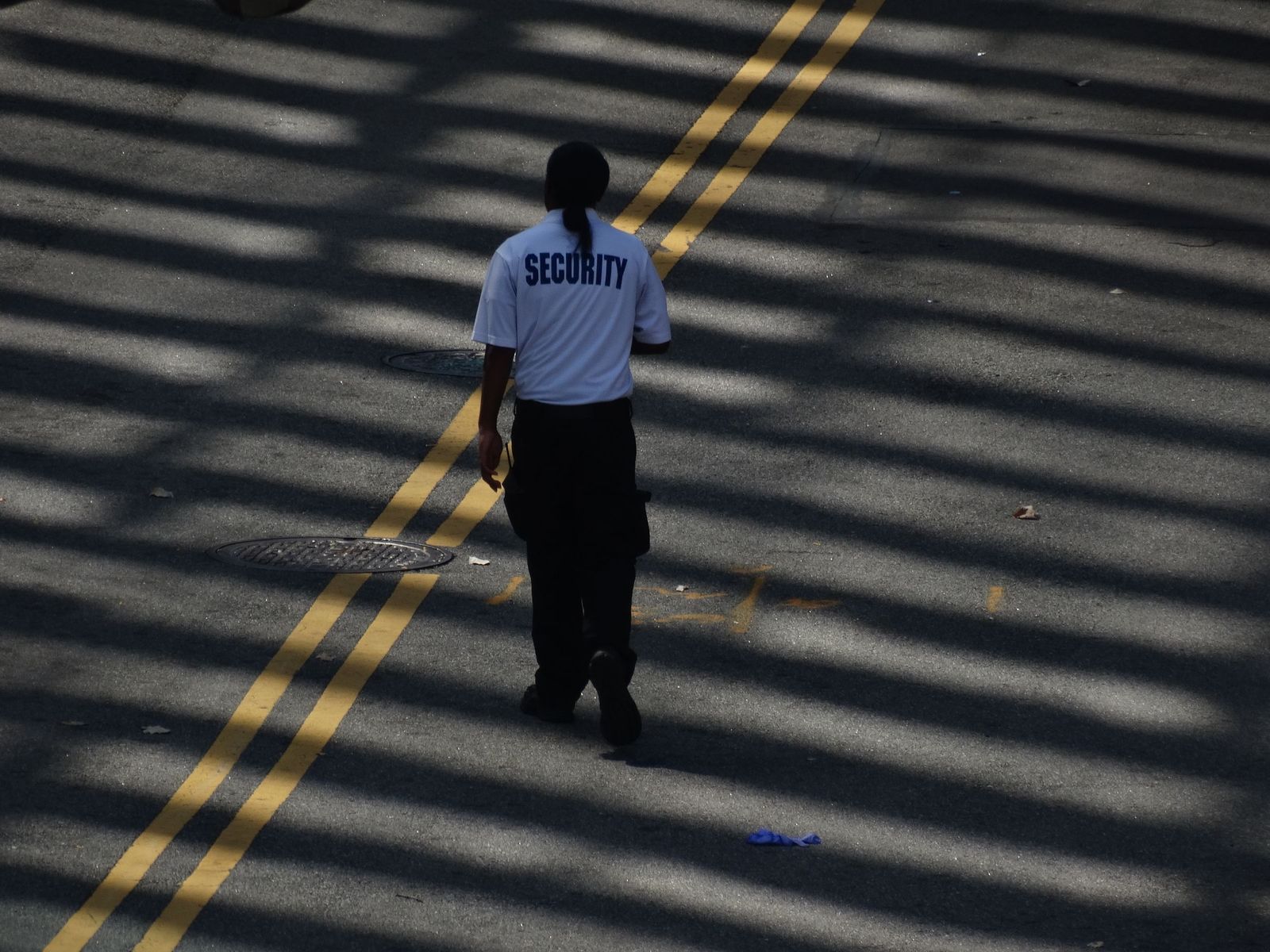 Officer standing post on site